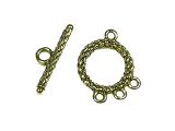 Clasp wowen 3 loops goldplated