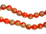 Millefiori Beads Red 10mm