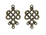 Earring Charm Celtic Knot Antique Brass
