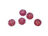 Druzy Cabochons Himbeerrot AB Resin 5 Stck
