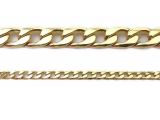 Stainless Steel Gold-Plated Curb Chain 4.5mm Unfinished