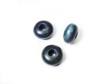 Wood Bighole Beads Black Blue Grey 15mm