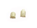 Perle Buddha Kopf 15mm Resin elfenbein 2 Stck