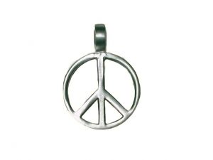 Anhnger Peace Zeichen Pewter