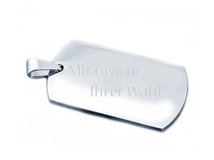 Dog Tag Pendant 304 Stainless Steel 50mm