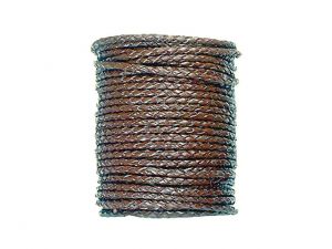 Leathercord braided 3mm brown
