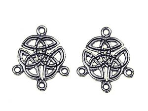 Earring Charm Celtic Trinity silverplated