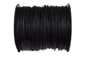  Leathercord Black Dyed 2mm - 10m