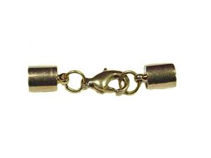 Leathercord Clasp Natural Brass 9.5mm