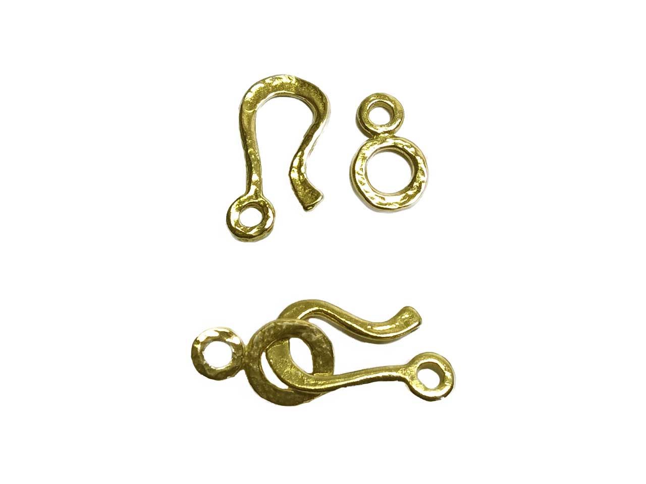 MCL15 Shiny Brass Hook Clasps 
