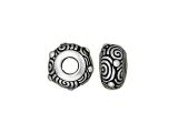 Big Hole Bead Spirals Silverplated Pewter TierraCast