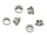 Grommets stainless steel for big hole beads 4.2mm - 6 pcs