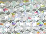 Crystal Beads 4 mm Bicone Clear AB