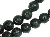 Lava beads round 12mm