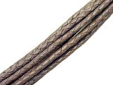 Leathercord Braided 3mm Taupe