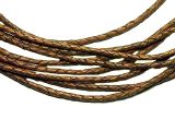 Leathercord Braided Antique 4mm Light-Brown