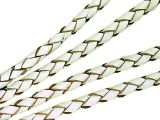 Leathercord Braided White-Natural 4mm