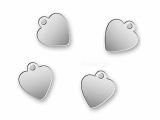 Logo Charms Hearts Stainless Steel 10 Pcs