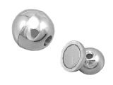 Leathercord Clasp Ball Silverplated 12mm