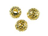 Beads goldplated round 10mm