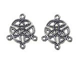 Earring Charm Celtic Trinity silverplated