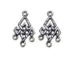 Earring Charm Celtic Triangle Silverplated