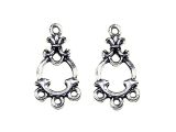 Earring Charms Versailles Silverplated