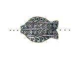 Bead Fish Filligree Pewter Silverplated