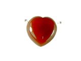 Red Agate Heart Bead