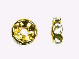 Rondelle Crystal goldplated 8mm