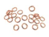 Jumprings Open 6mm Wire 0.8mm Rose Goldplated 50 Pcs