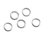 Jumprings closed wire 1.2mm sterling silver 8mm 5pcs.