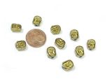 Buddha Perlen 8mm Hämatit goldfarben10 Stck
