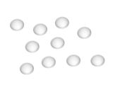 Domed Glass Cabochons Clear 12mm Round 10 Pcs
