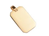 Dog Tag 34mm Goldplated Stainless Steel