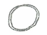 Czech Fire-Polished Glass Beads Metallic Silver 3mm round