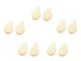 Logo Tags Stainless Steel Goldplated Loop Ovale 13mm 10 pcs