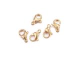 Lobster Claw Clasp Gold-Plated Stainless Steel 11mm 5 Pcs
