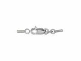 Lobster claw clasp 0.7mm with endcaps silver 925