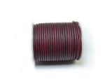 Leather Cord 3mm Round Dyed Black Cherry