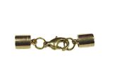 Leathercord Clasp Natural Brass 9.5mm
