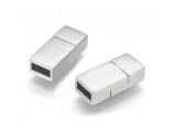 Stainless Steel Magnetic Clasp Rectangular for flat 6mm cords