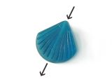 Sea Glass Bead Shell Teal 20mm