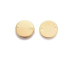 Metal Labels Stainless Steel Gold Plated 16mm Round 10 PCS