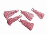 Tassels Cotton With Jump Ring rose 5 Pcs.