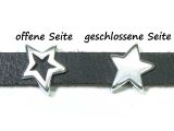 Slider Bead Star for 10mm Cords Silver-Pated Zamak