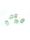 Tube Glass Beads Hand-Painted Blossom Mint 5 Pcs