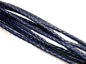 10m Leathercord Braided 5mm Blueberry