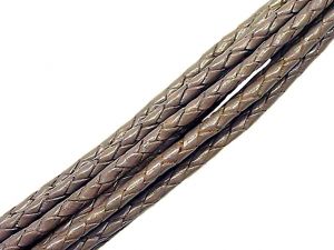 10m Leathercord Braided 5mm Taupe