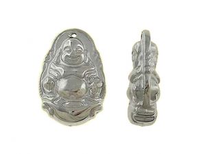 Buddha pendant, Acryl, silverplated, 31mm